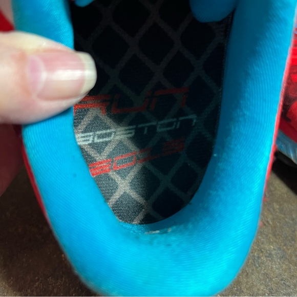 Brooks Launch Boston Run 2015 Red & Turquoise Lobster Athletic Shoes M8.5 W10.5 - Picture 5 of 11